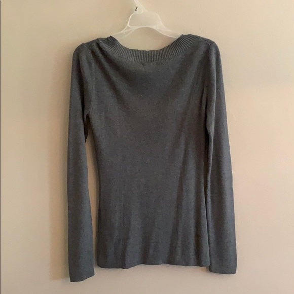 Express gray sweater v-neck - Picture 3 of 4